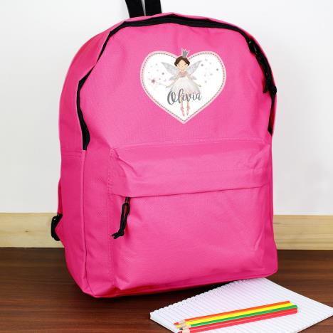 Personalised Fairy Princess Pink Backpack Extra Image 2